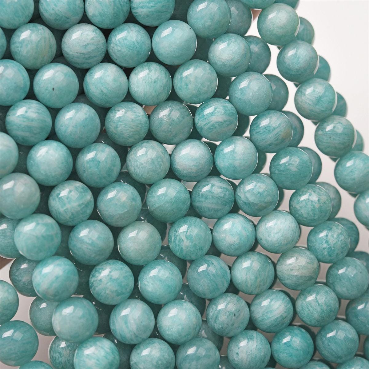 Amazonite Round beads AAA Grade, TealGreen - 15" Strand