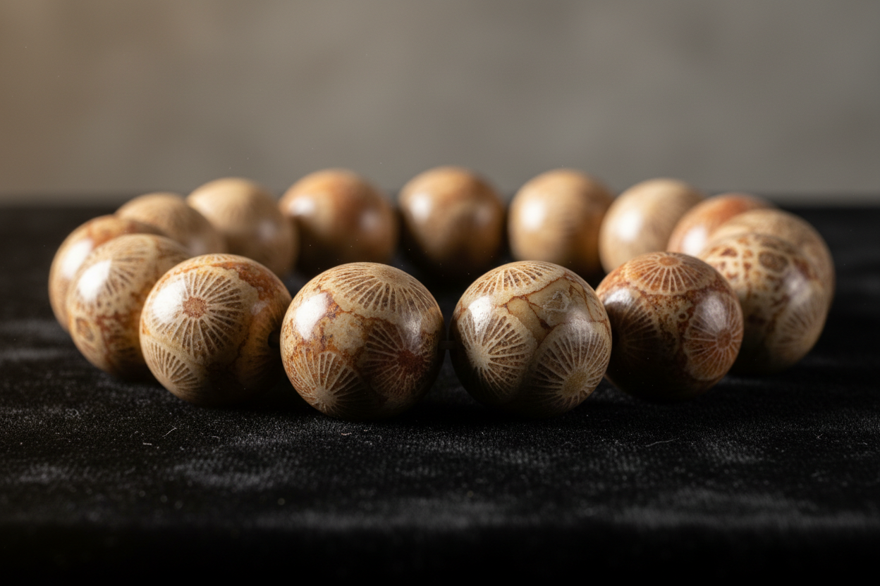 coral fossil beads