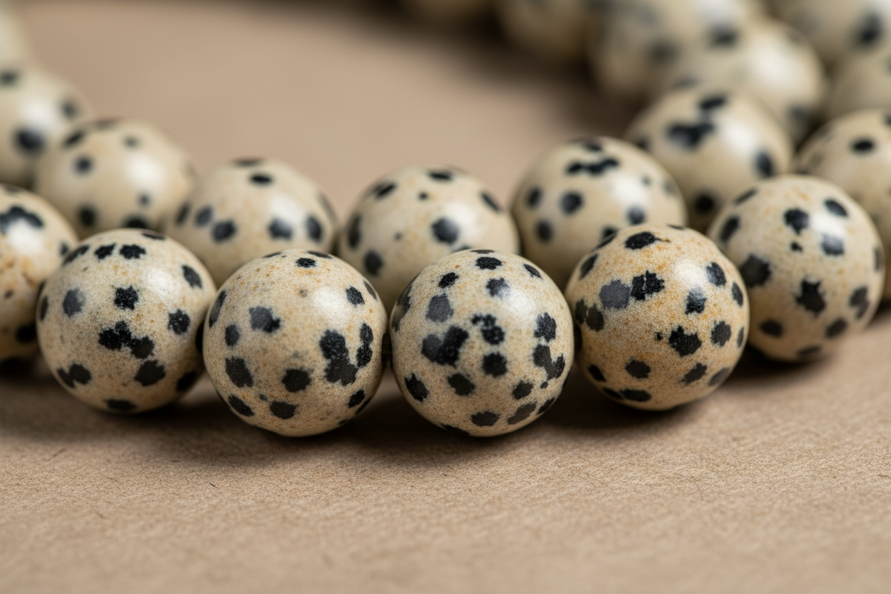 dalmatian jasper beads