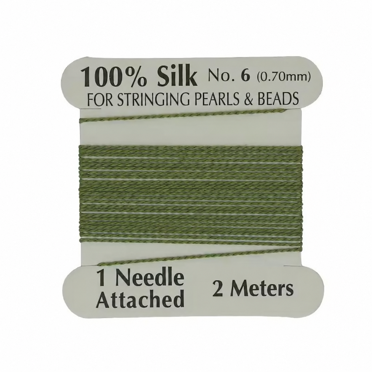 Natural Silk Thread 0.7mm for Beading & Jewellery Making with Needle