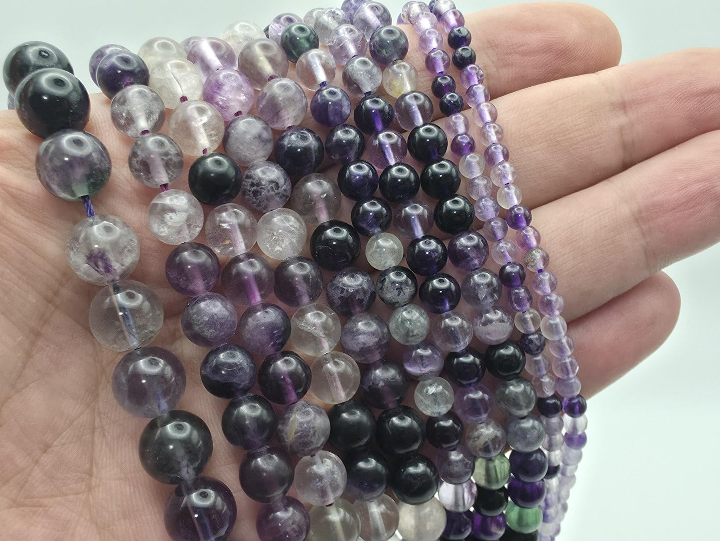 Fluorite Round beads AAA Grade - 15" Strand