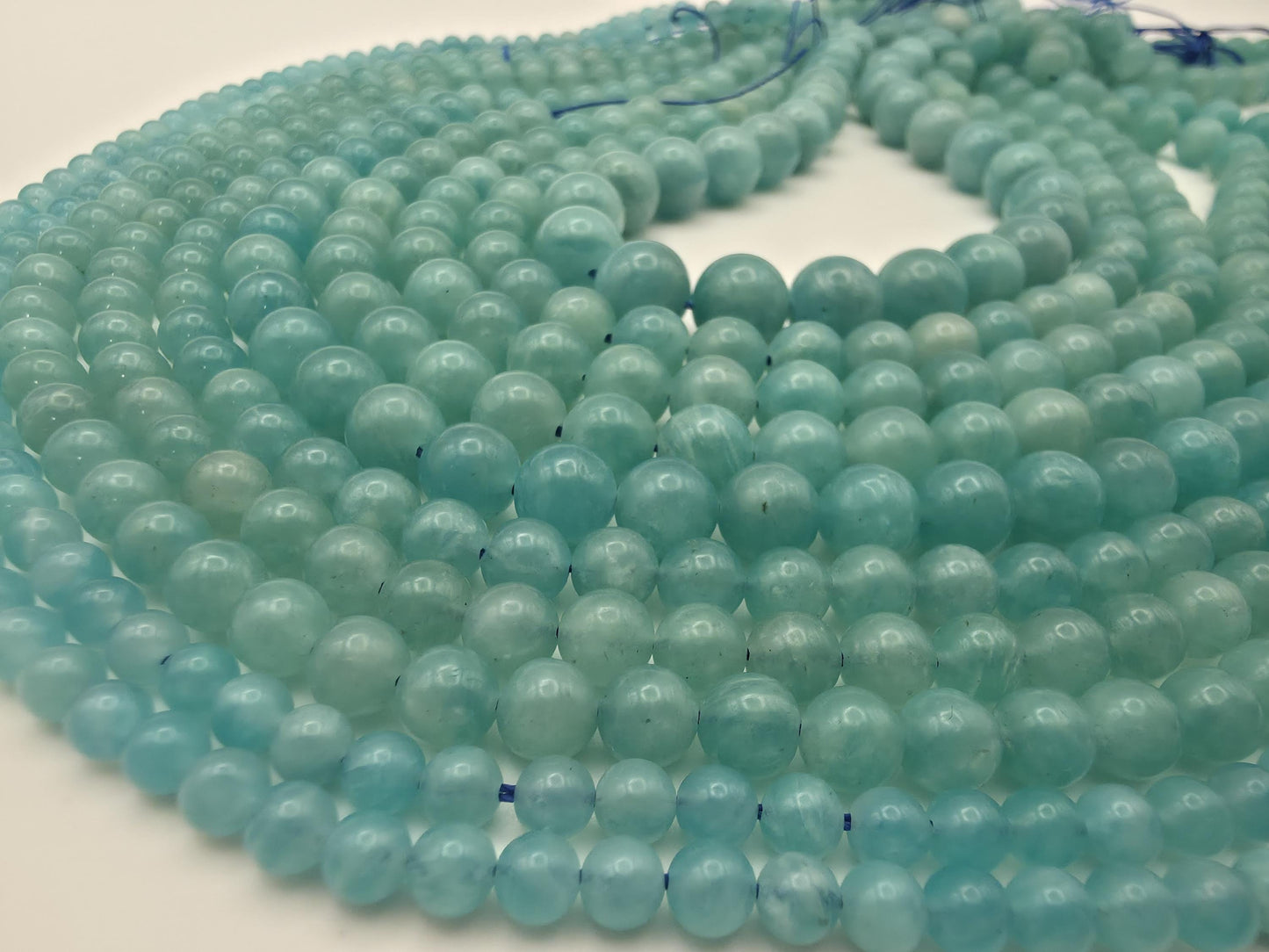 Amazonite Round beads AAA Grade, TealGreen - 15" Strand