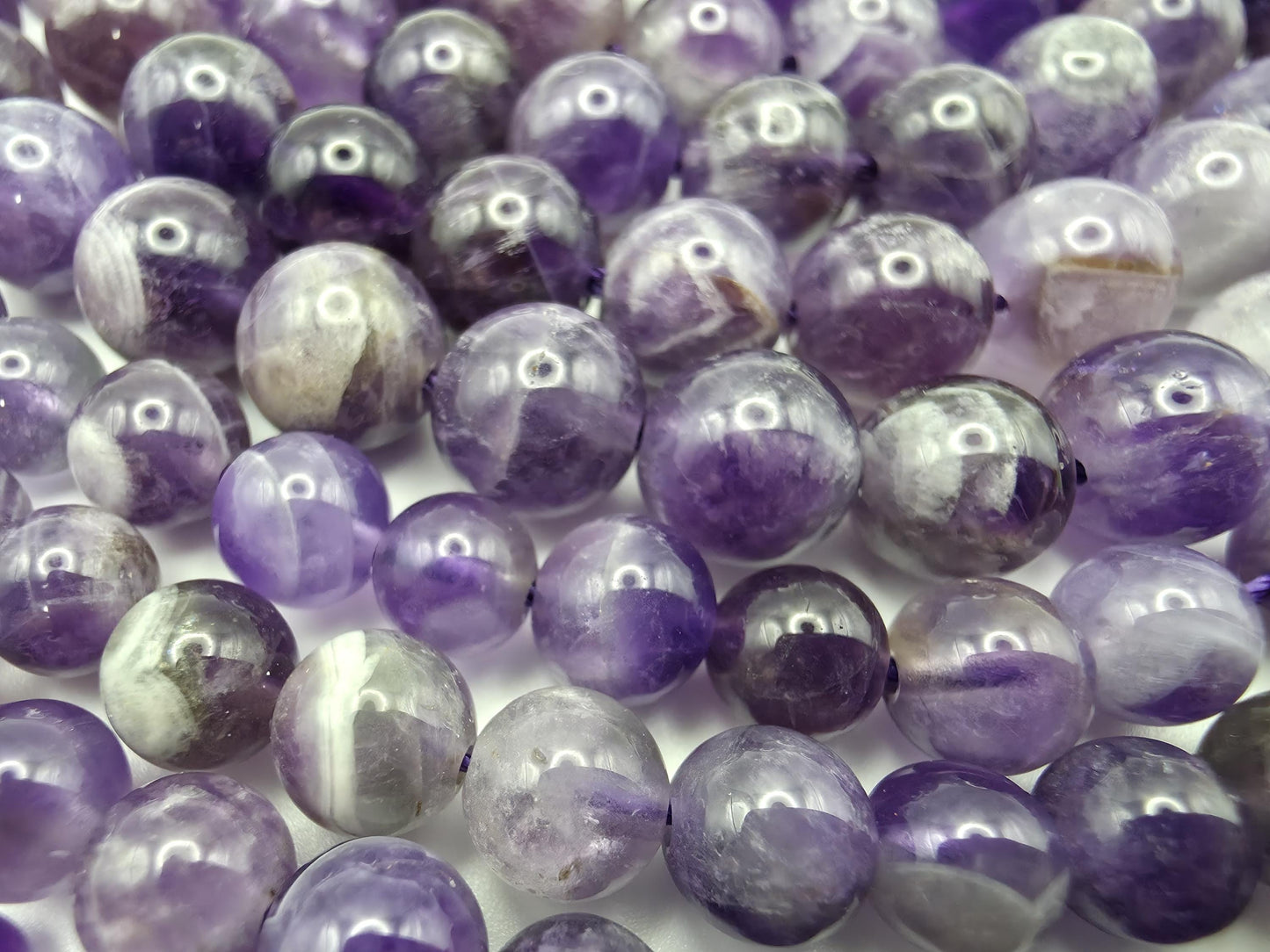 Amethyst Round beads AAA Grade Deep Purple - 15.5" Strand