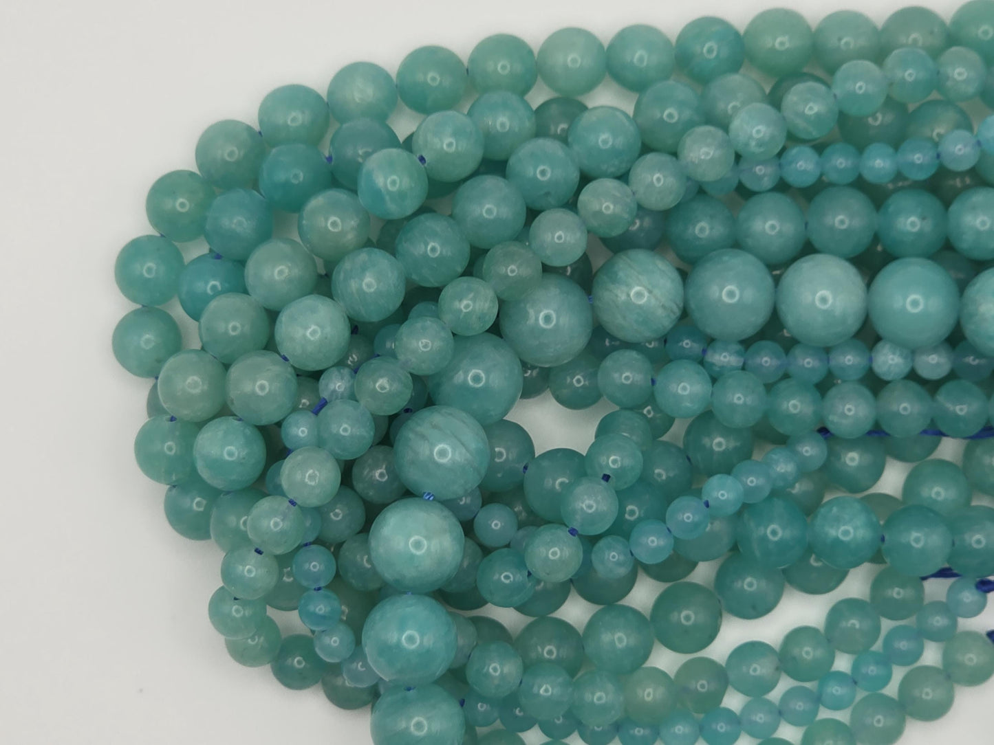 Amazonite Round beads AAA Grade, TealGreen - 15" Strand
