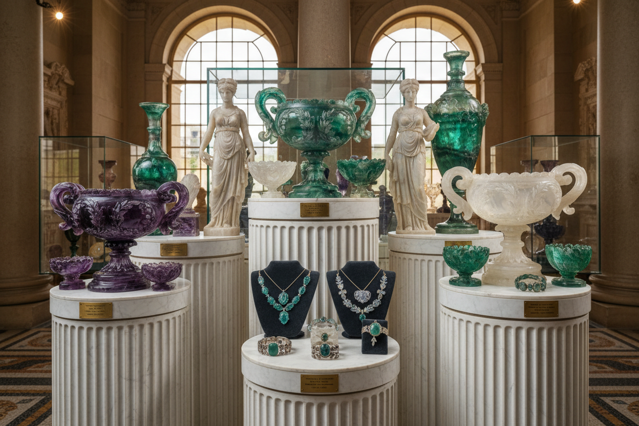fluorite used in classical carvings and decorative objects
