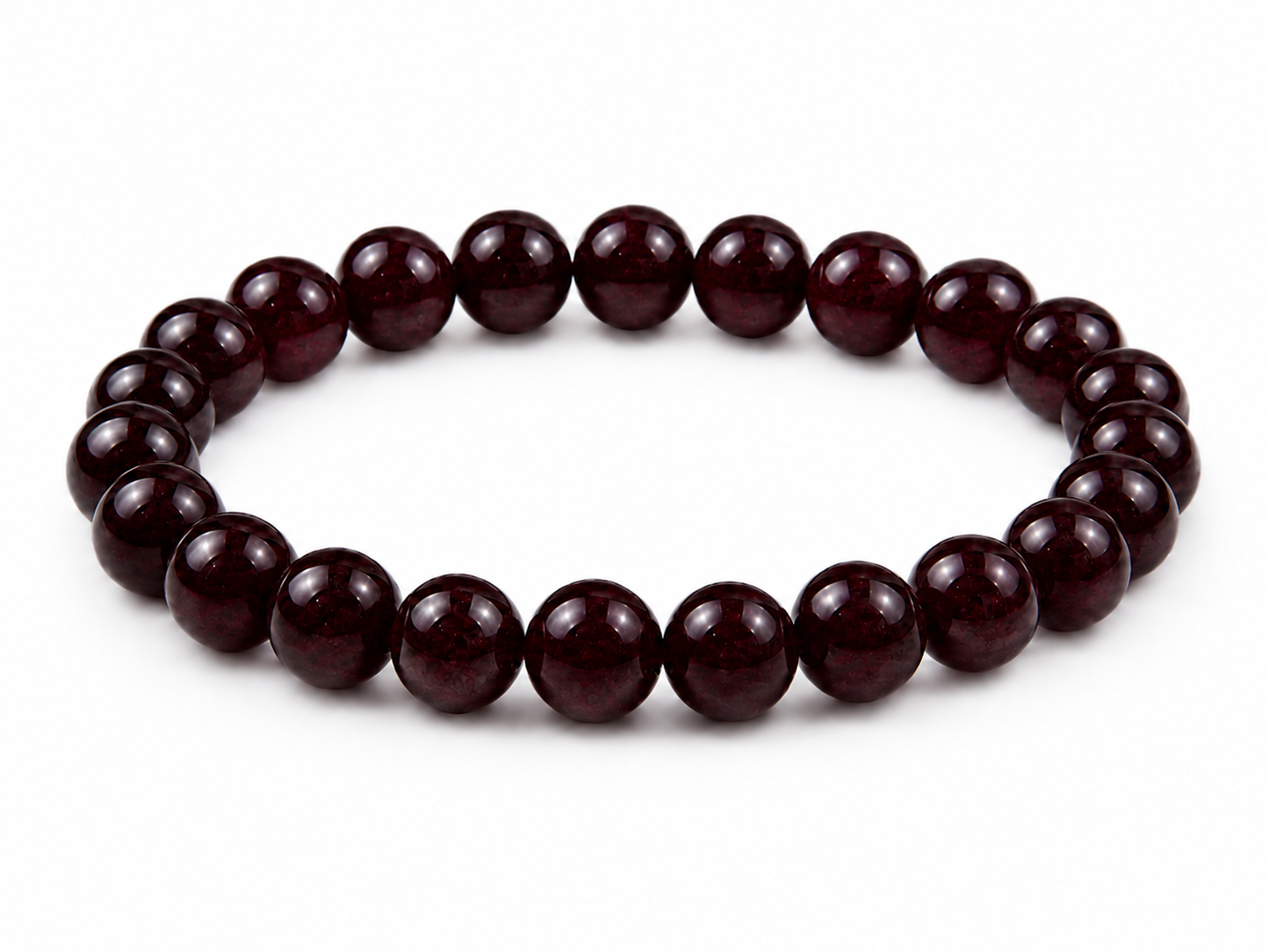 Indian Garnet Bracelet – Premium Natural Gemstone 8mm Stretch Bracelet