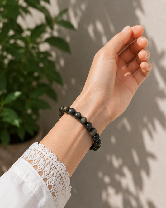 Gold Obsidian Bracelet – Premium Natural Gemstone 8mm Stretch Bracelet