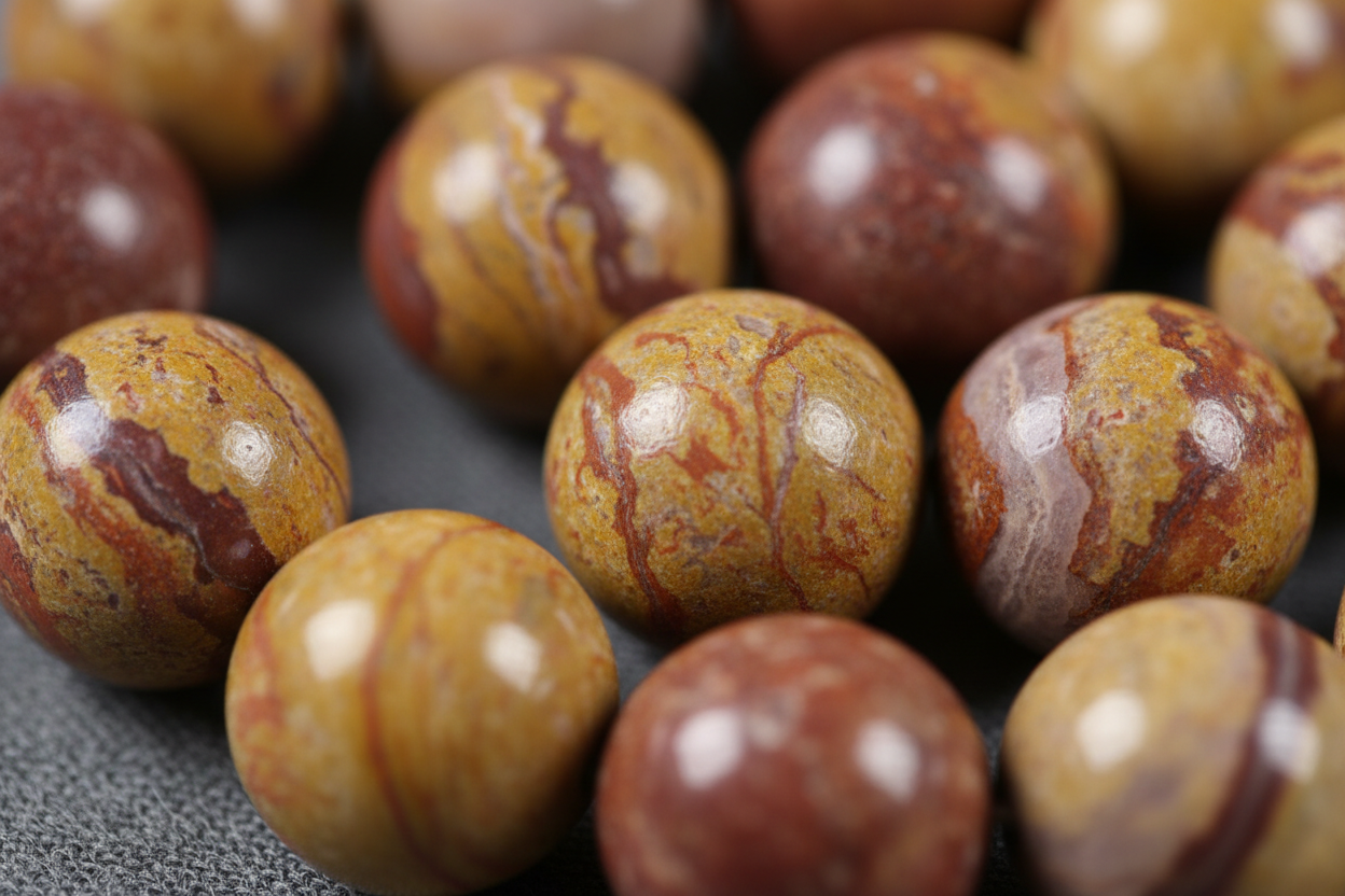 Mookaite jasper beads