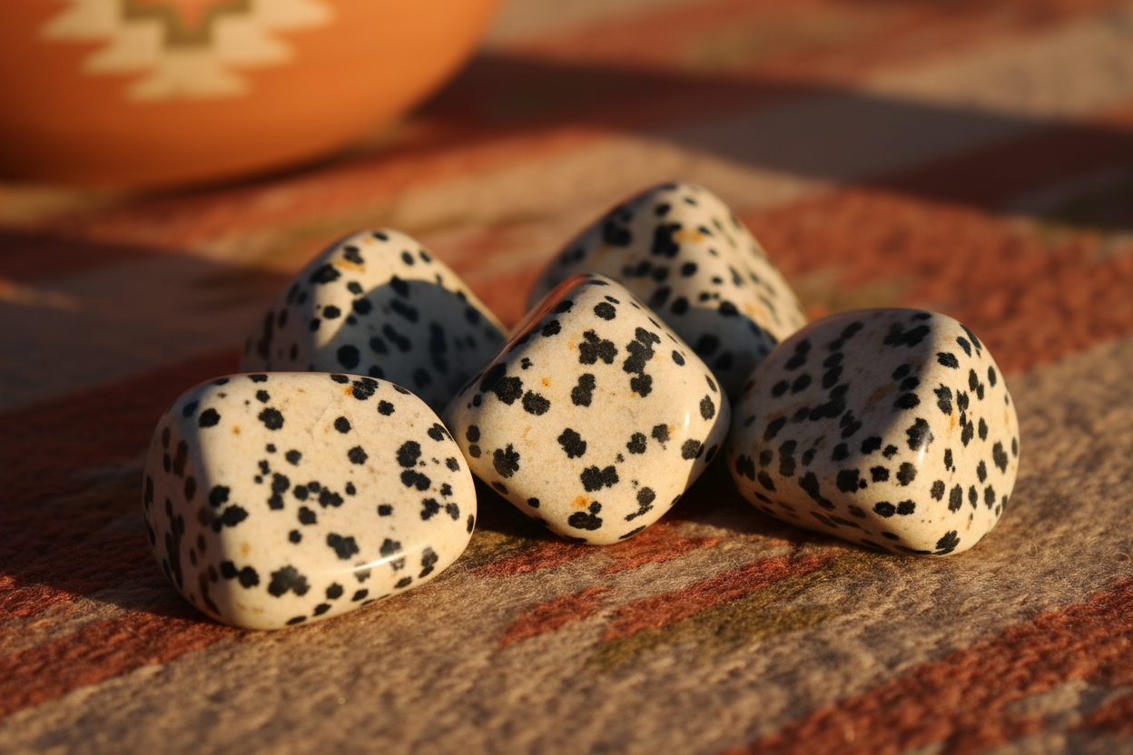 Natural dalmatian jasper stones