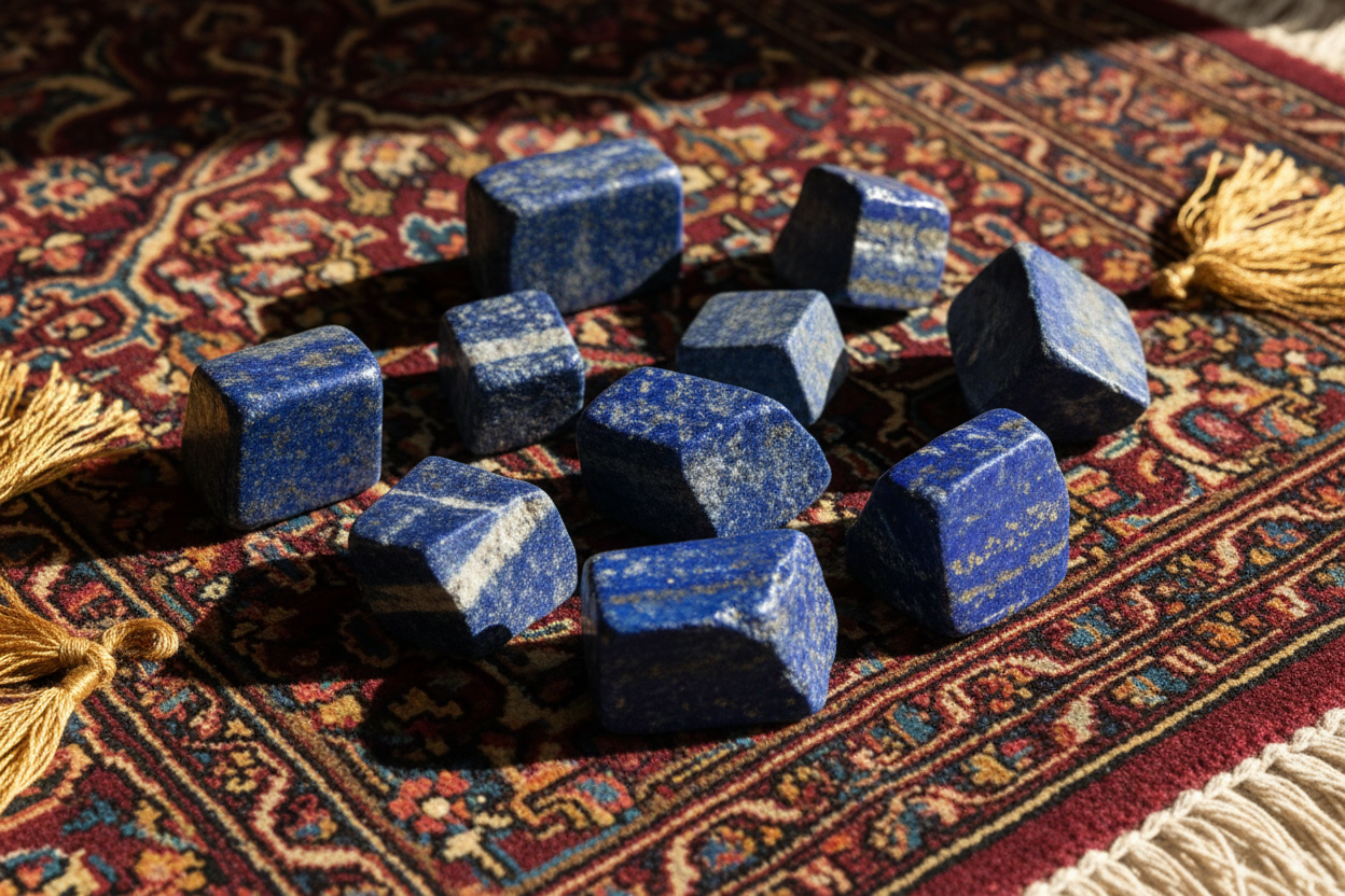 Natural lapis lazuli stones
