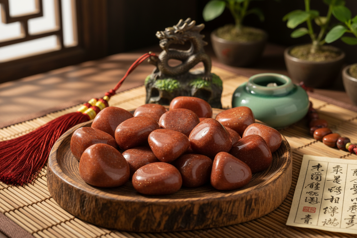natural red aventurine stones