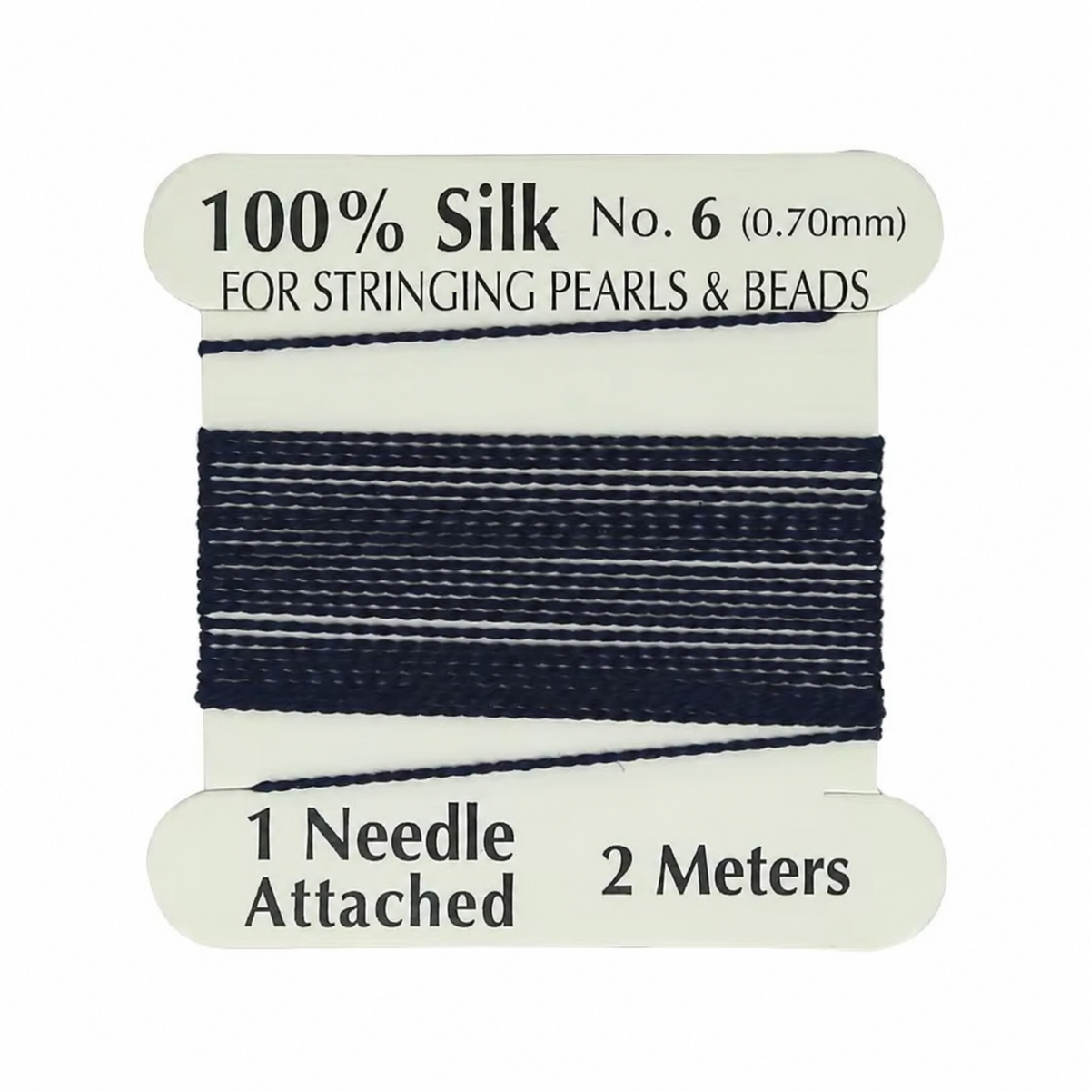 Natural Silk Thread 0.7mm for Beading & Jewellery Making with Needle