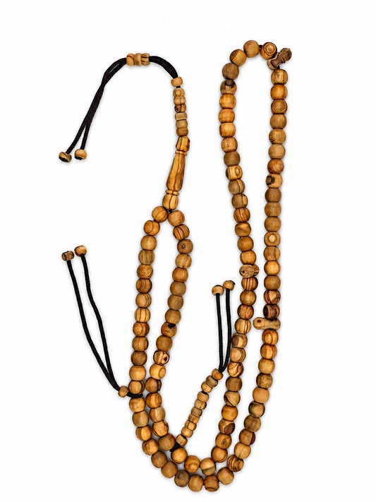 Olive Wood Tasbih – 8mm, Premium 100 Bead Prayer Beads