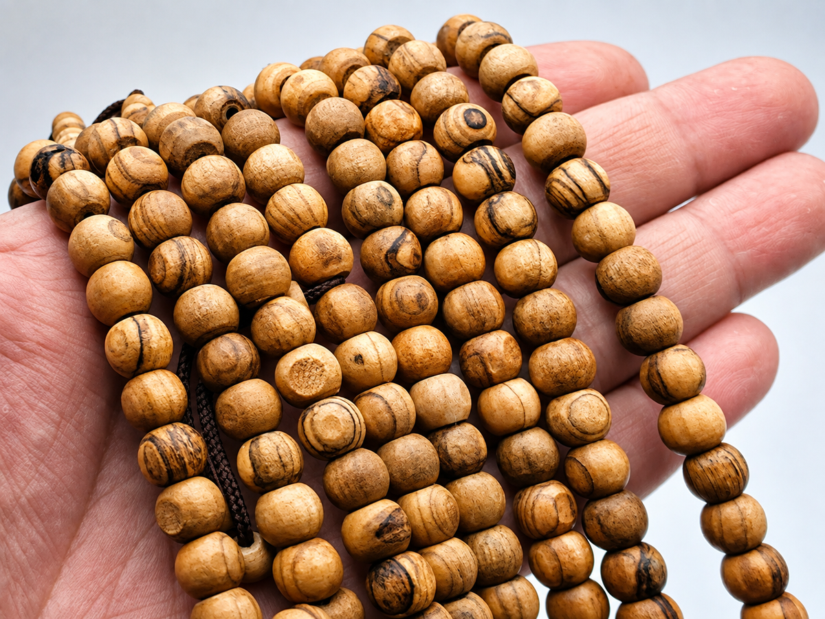 Olive Wood Tasbih – 8mm, Premium 100 Bead Prayer Beads