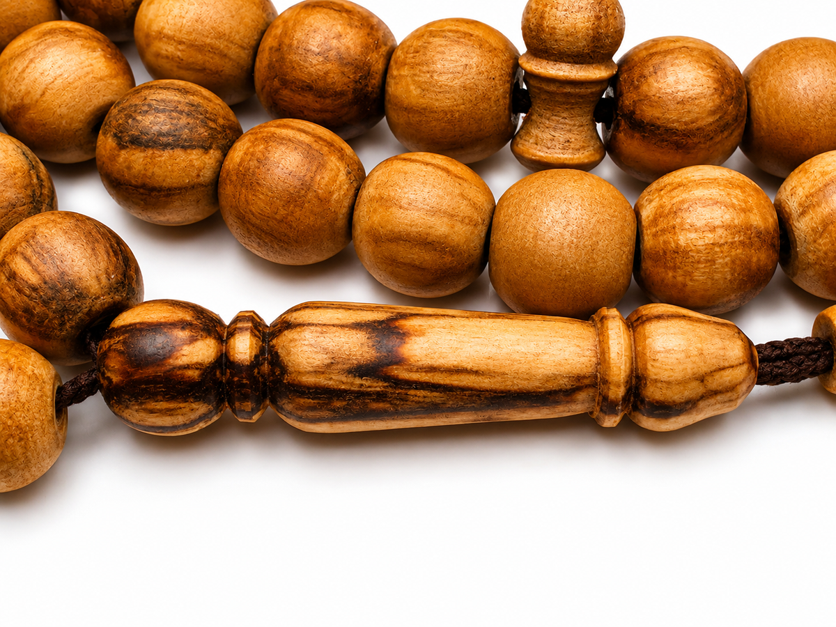 Olive Wood Tasbih – 10mm, Premium 100 Bead Prayer Beads