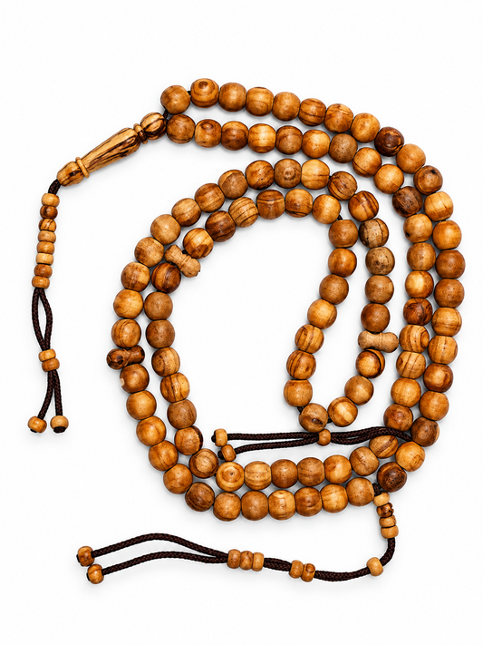 Olive Wood Tasbih – 10mm, Premium 100 Bead Prayer Beads