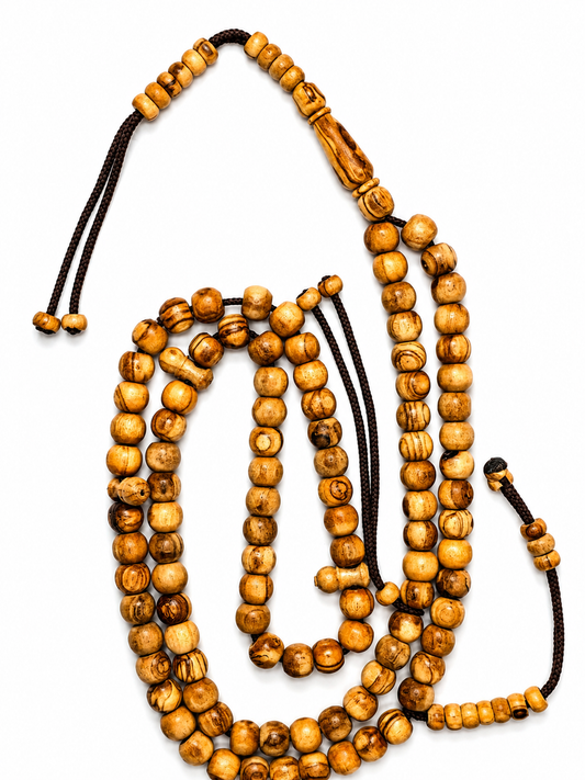Olive Wood Tasbih – 8mm, Premium 100 Bead Prayer Beads