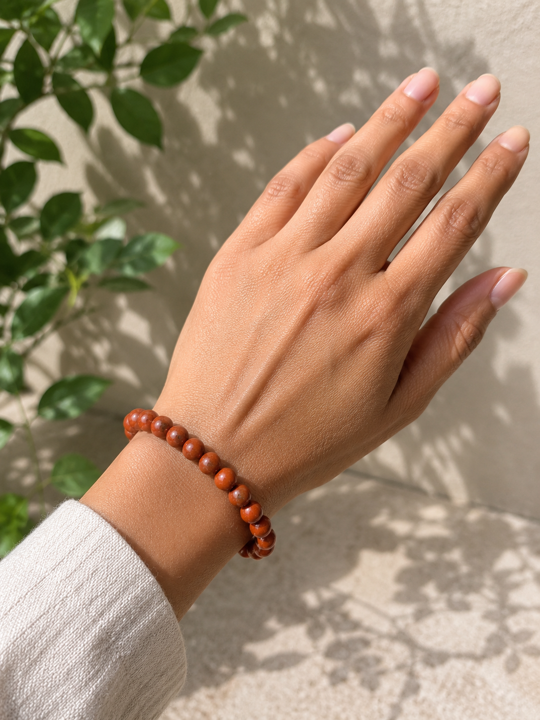 Red Jasper Bracelet – Premium Natural Gemstone 8mm Stretch Bracelet