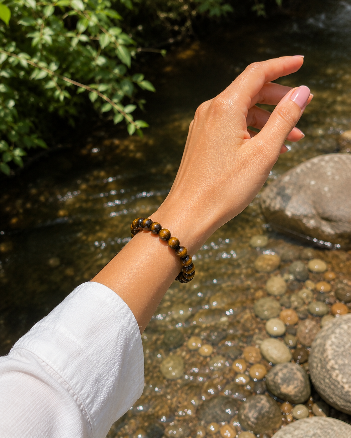 South African Tiger Eye Bracelet – Premium Natural Gemstone 8mm Stretch Bracelet